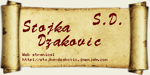 Stojka Džaković vizit kartica